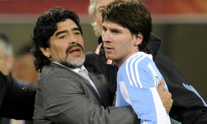 Lionel Messi who inherited Diego Maradona's number 10 shirt with Barcelona and Argentina and played for  him at the 2010 World Cup faces a testing weekend