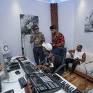 Photos of Koffi Olomide and Diamond Platnumz in Studio