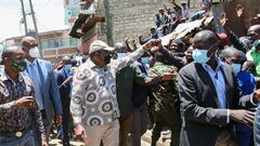 President Uhuru Kenyatta in Kayole Estate, Nairobi County