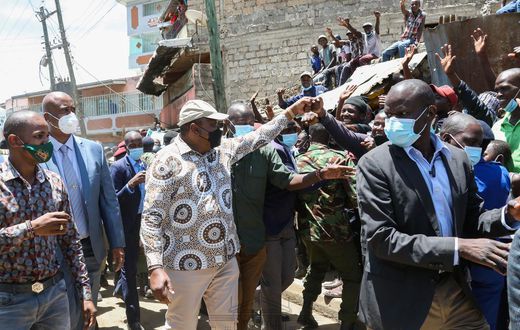 President Uhuru Kenyatta in Kayole Estate, Nairobi County