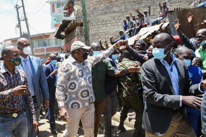 President Uhuru Kenyatta in Kayole Estate, Nairobi County