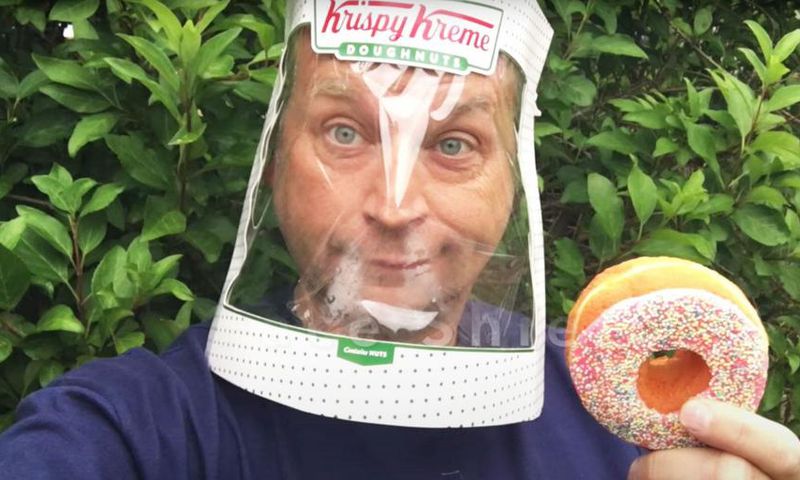 This Krispy Kreme COVID-19 Face Shield is Genius