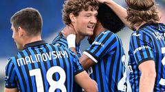 Dutch forward Sam Lammers (2ndL) scored for Atalanta who have 13 goals from three games this campaign.