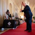 US President Donald Trump in the grand foyer of the White House earlier in July