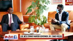 Former Nairobi Governor Dr. Evans Kidero with Pulse Live Journalist Brian Oruta