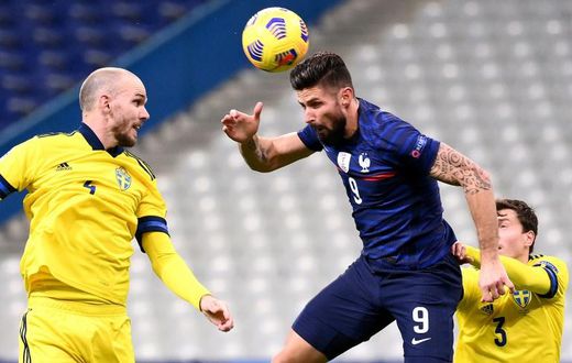 Olivier Giroud scored twice as France beat Sweden 4-2 in the Nations League