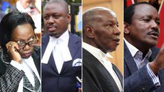 Martha Karua, Otiende Amollo, Fred Ngatia and Kalonzo Musyoka who were all conferred the "Senior Counsel" title by President Uhuru Kenyatta
