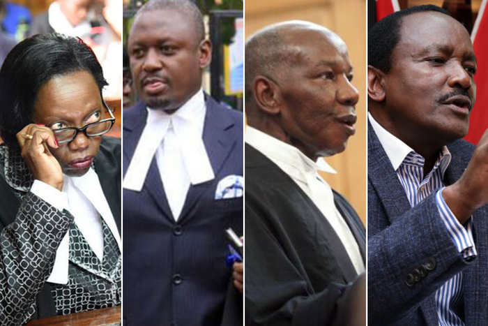 Martha Karua, Otiende Amollo, Fred Ngatia and Kalonzo Musyoka who were all conferred the "Senior Counsel" title by President Uhuru Kenyatta