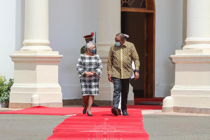 President Uhuru Kenyatta with First Lady Margaret Kenyatta during the 2nd National Prayer Day