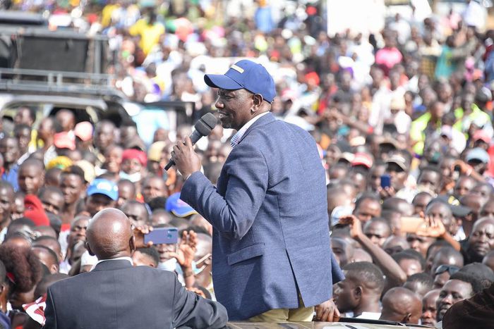 Deputy President William Ruto in Kakamega County over the weekend