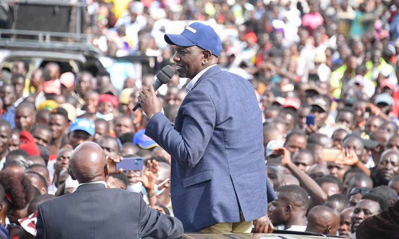 Deputy President William Ruto in Kakamega County over the weekend
