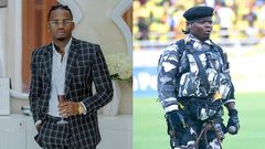 Diamond’s reaction after Harmonize fell from zip line as he made a grand entrance at a show