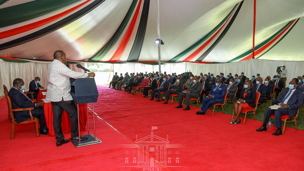 Uhuru Kenyatta meets Cabinet Secretaries, CASs & Principal Secretaries after reshuffle
