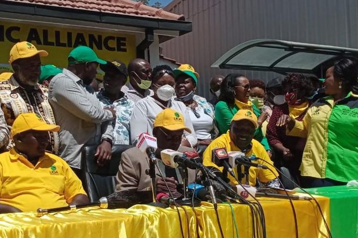 United Democratic Alliance (UDA) party chairman Johnstone Muthama during a presser on January 8, 2021