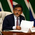 South African Trade Minister Ebrahim Patel, pictured in March 2020, is among four ministers and several MPs who have so far contracted coronavirus in South Africa