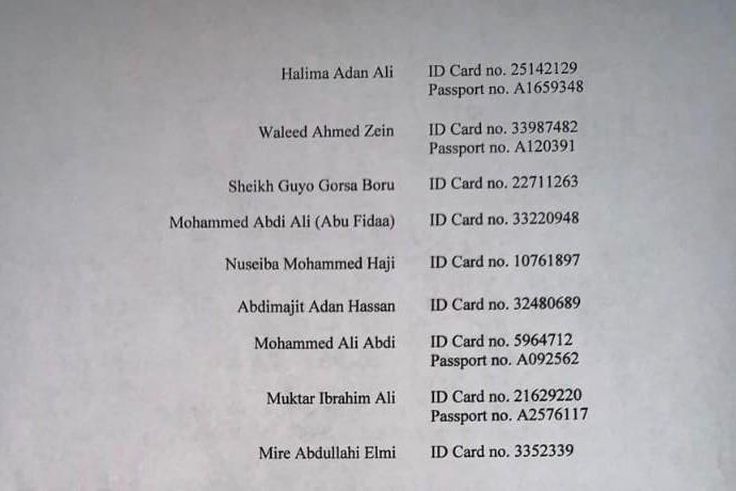 List of 9 suspected terrorism financiers whose bank accounts were frozen by Interior CS Fred Matiang'i