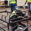 Welders in Githunguri work on local ICU bed innovation by Mungai Gathogo and Joseph Muhinja