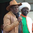 File image of David Murathe with Raila Odinga
