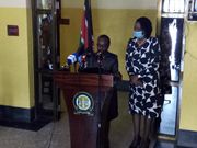 New Auditor General Nancy Gathungu as she took the oath of office on July 17, 2020