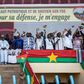 Traditional, religious and political leaders attend a rally to support the security forces, known by their initials in French as the FDS, in the capital Ouagadougou last October
