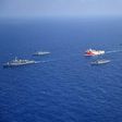 The Turkish Oruc Reis research ship, accompanied by a small navy fleet, sails into disputed Mediterranean waters