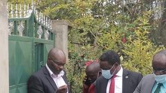 Bomet Senator Christopher Lang'at when he surrendered to police at his Nyayo Estate residence