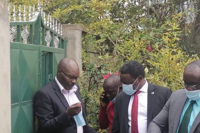 Bomet Senator Christopher Lang'at when he surrendered to police at his Nyayo Estate residence