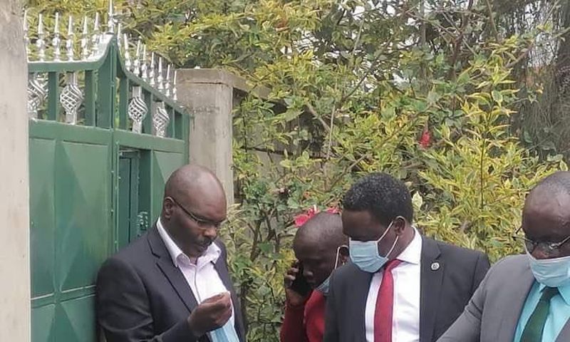 Bomet Senator Christopher Lang'at when he surrendered to police at his Nyayo Estate residence