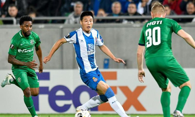 China's Wu Lei joined Espanyol in January 2019