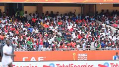 Football fans at Kasarani Stadium