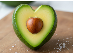 An AI-generated image of an avocado