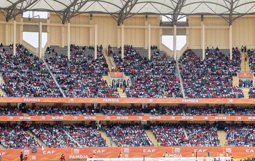 Football fans at Kasarani Stadium