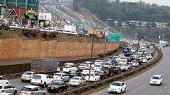 File image of cars being driven on Thika Road