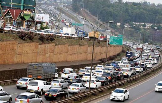 File image of cars being driven on Thika Road