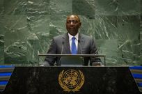 File image of President William Ruto addressing the United Nations General Assembly in New York at a past UNGA