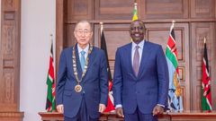 Foreigners with Kenya's highest civilian honours || Former Secretary-General of the United Nations, Ban Ki-moon with President William Ruto