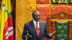 President William Ruto during his State of the Nation Address in parliament