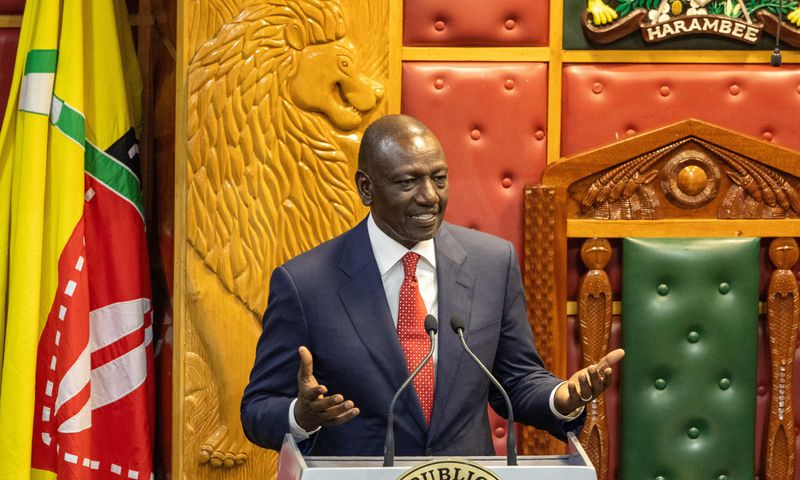 President William Ruto during his State of the Nation Address in parliament
