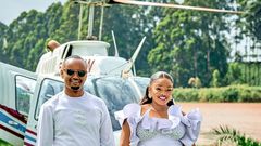 Kabi WaJesus with Milly WaJesus at the couple’s gender reveal event for their unborn child