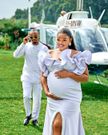 Kabi WaJesus with Milly WaJesus at the couple’s gender reveal event for their unborn child