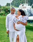 Kabi WaJesus with Milly WaJesus at the couple’s gender reveal event for their unborn child