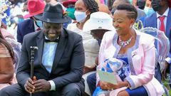 File image of President William Ruto with First Lady Rachel Ruto