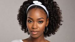 An Ai-generated image of a lady prepping her hair before installing a wig