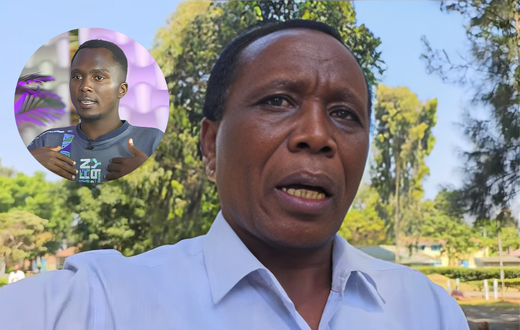 Kimani Mbugua's father, inset Kimani Mbugua