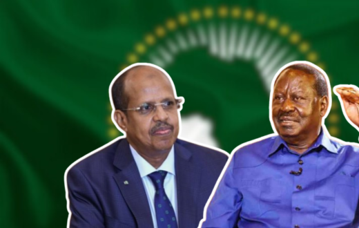 AUC Chairperson candidates Mahmoud Ali Youssouf and Raila Odinga