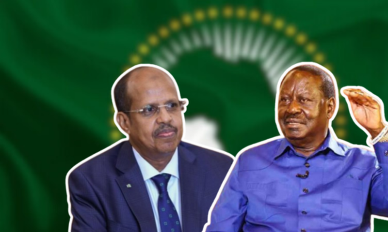 AUC Chairperson candidates Mahmoud Ali Youssouf and Raila Odinga