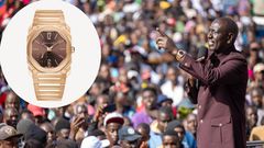 President Ruto wearing a Sh8,746,200 Octo Finissimo Watch by world-renowned luxury fashion brand Bvlgari.
