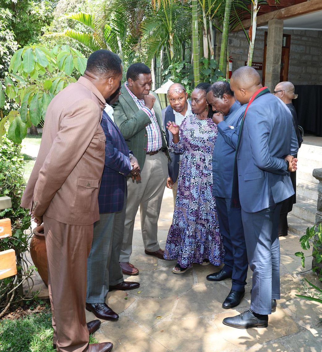 File image of former DP Rigathi Gachagua in the company of opposition politicians