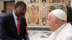 Moses Wetangula meets Pope Francis at the Vatican on Monday 26, 2024