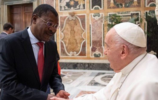 Moses Wetangula meets Pope Francis at the Vatican on Monday 26, 2024